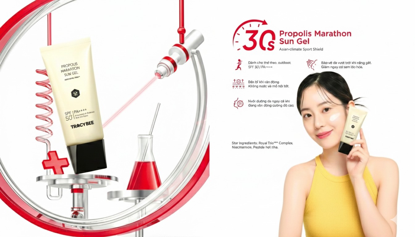 Propolis Marathon Sun Gel – Kem Chống Nắng Dành Riêng Cho Người Yêu Thể Thao Ngoài Trời